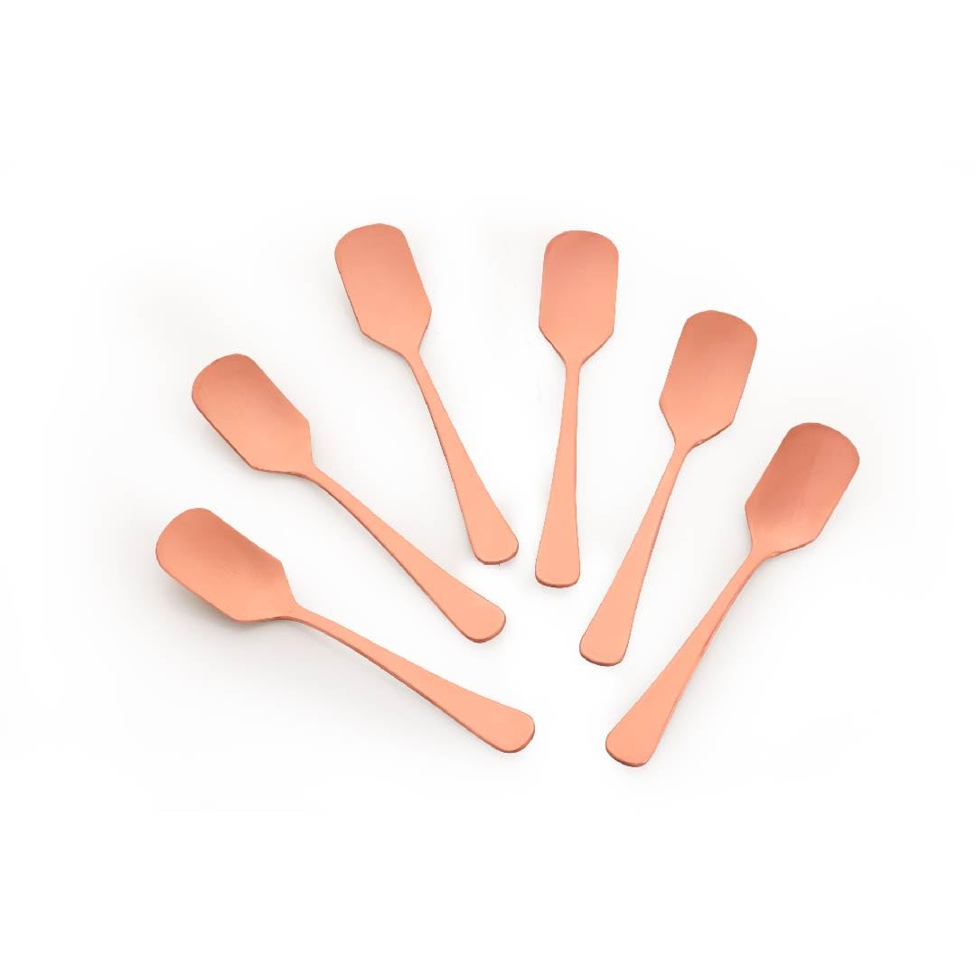 Crystal Titanium R/G Ice Cream Spoon (Set Of 6)