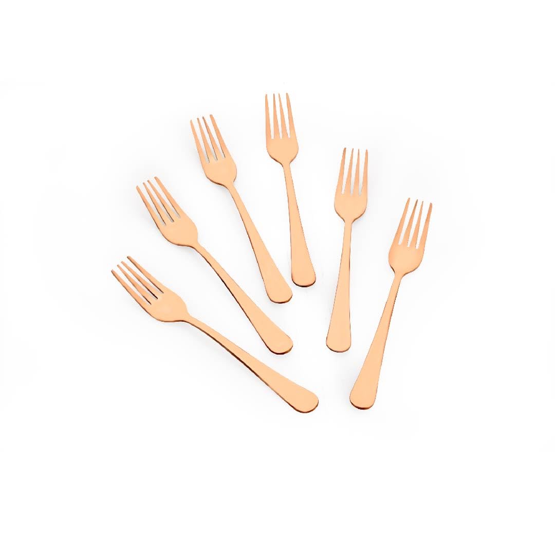 Crystal Titanium R/G Baby Fork (Set Of 6)