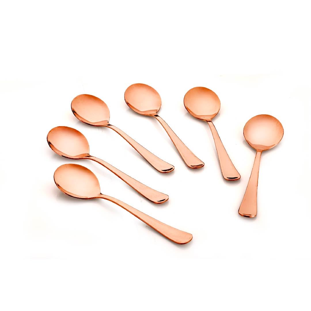 Crystal Titanium R/G Baby Soup Spoon (Set Of 6)