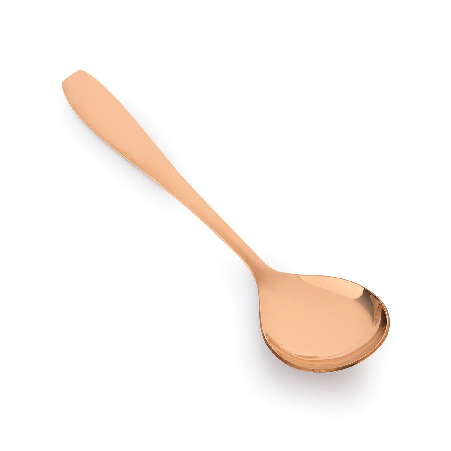 Crystal Titanium Series Stainless Steel Oval Spoon|Set Of 1|Rose Gold