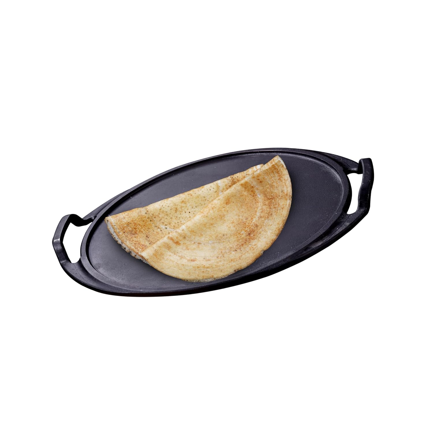 Crystal Pre-Seasoned Cast Dosa Tawa With 2 Handles 300 Mm