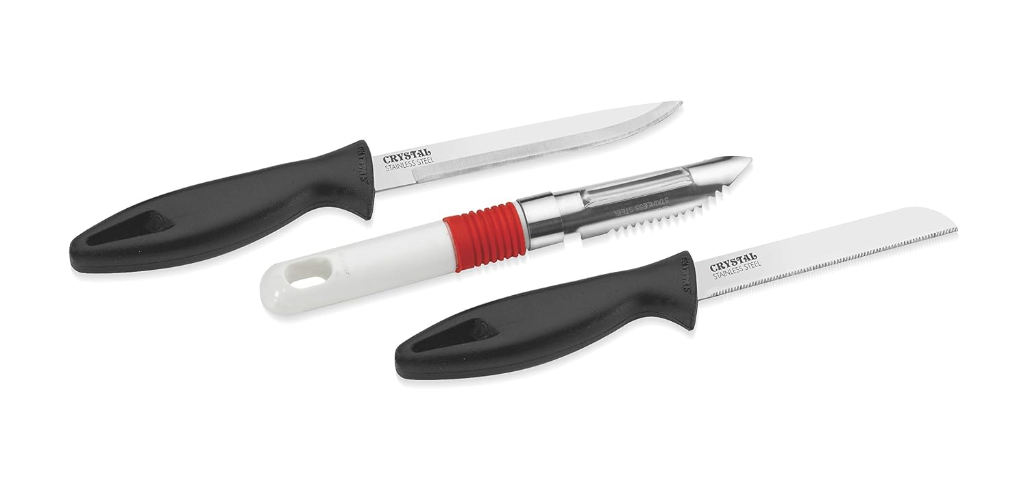Crystal 2KNIVES & 1PEELER Set