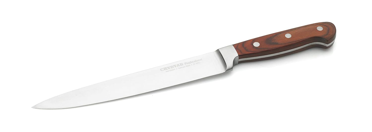 Professional Slicing & Carving Knife -P/ Wood Handle