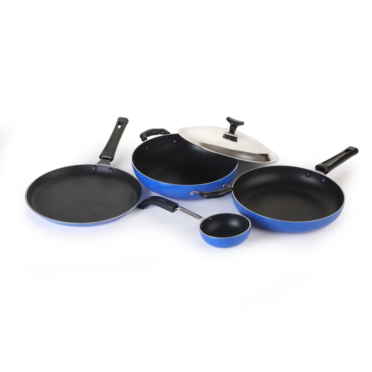 Crystal Nonstick 4 Pcs Cook N Serve Set (16cm Casserole With G/L And 18cm Casserole With G/L