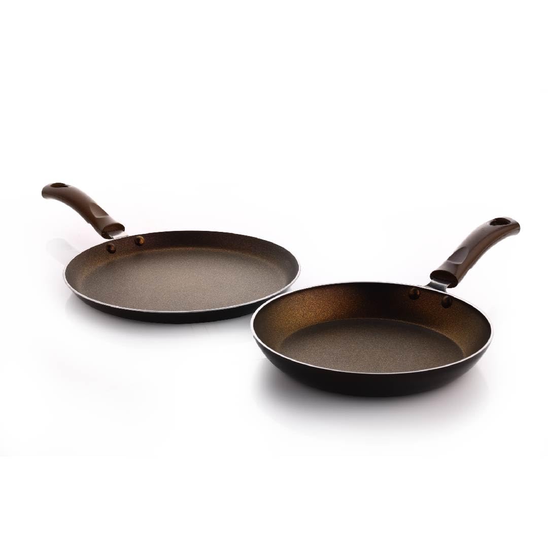 Crystal Coppo Tawa With Fry Pan (Flat Tawa 250MM+Fry Pan 225MM)