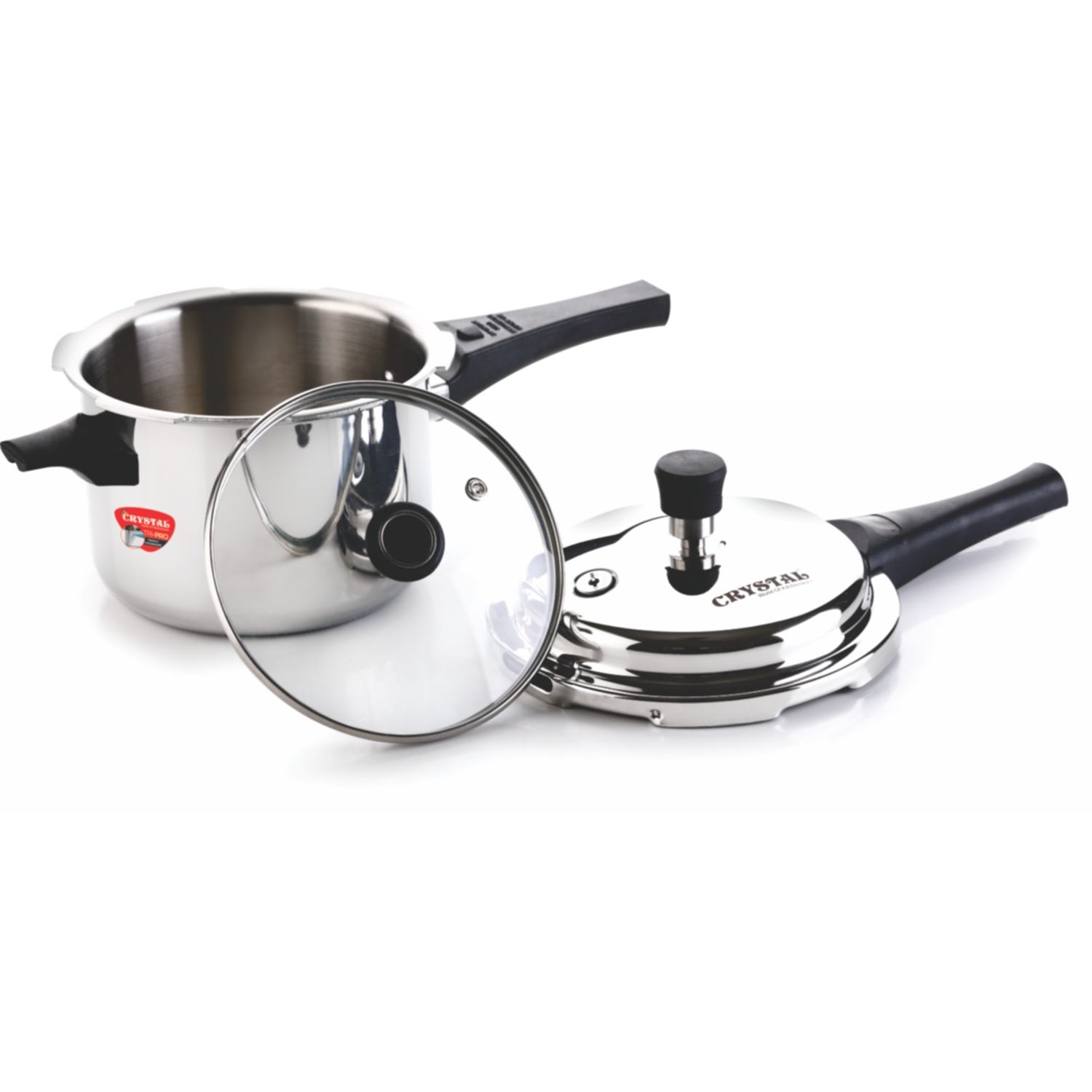 Tri-Pro Triply Pressure Cooker O/L 5 Ltr With Glass Lid