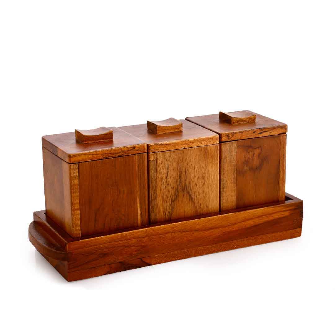 Crystal T/W Store N Serve 3 Pcs Tray