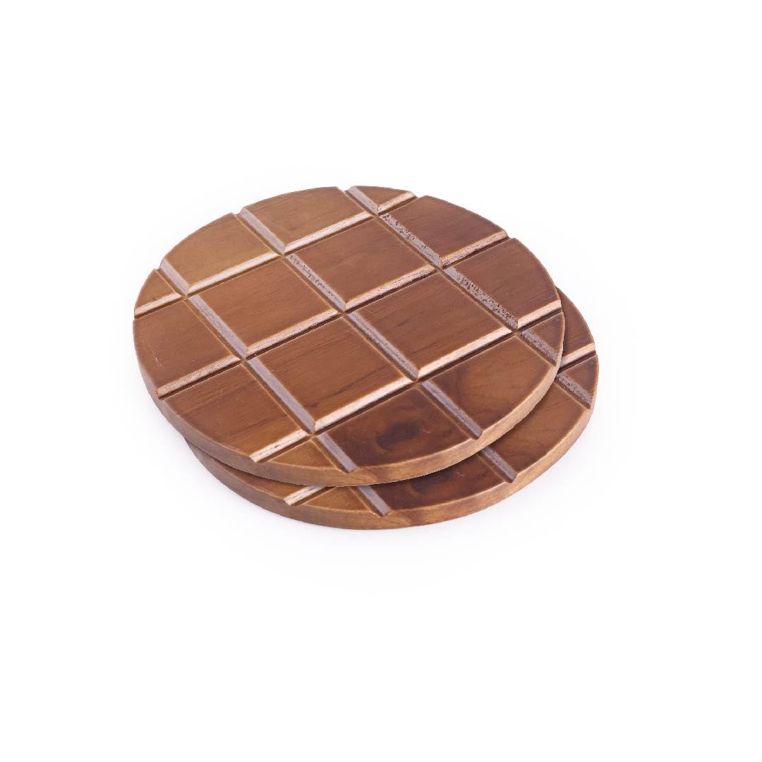 Crystal T/W Solid Hot Mat Round 2 Pcs