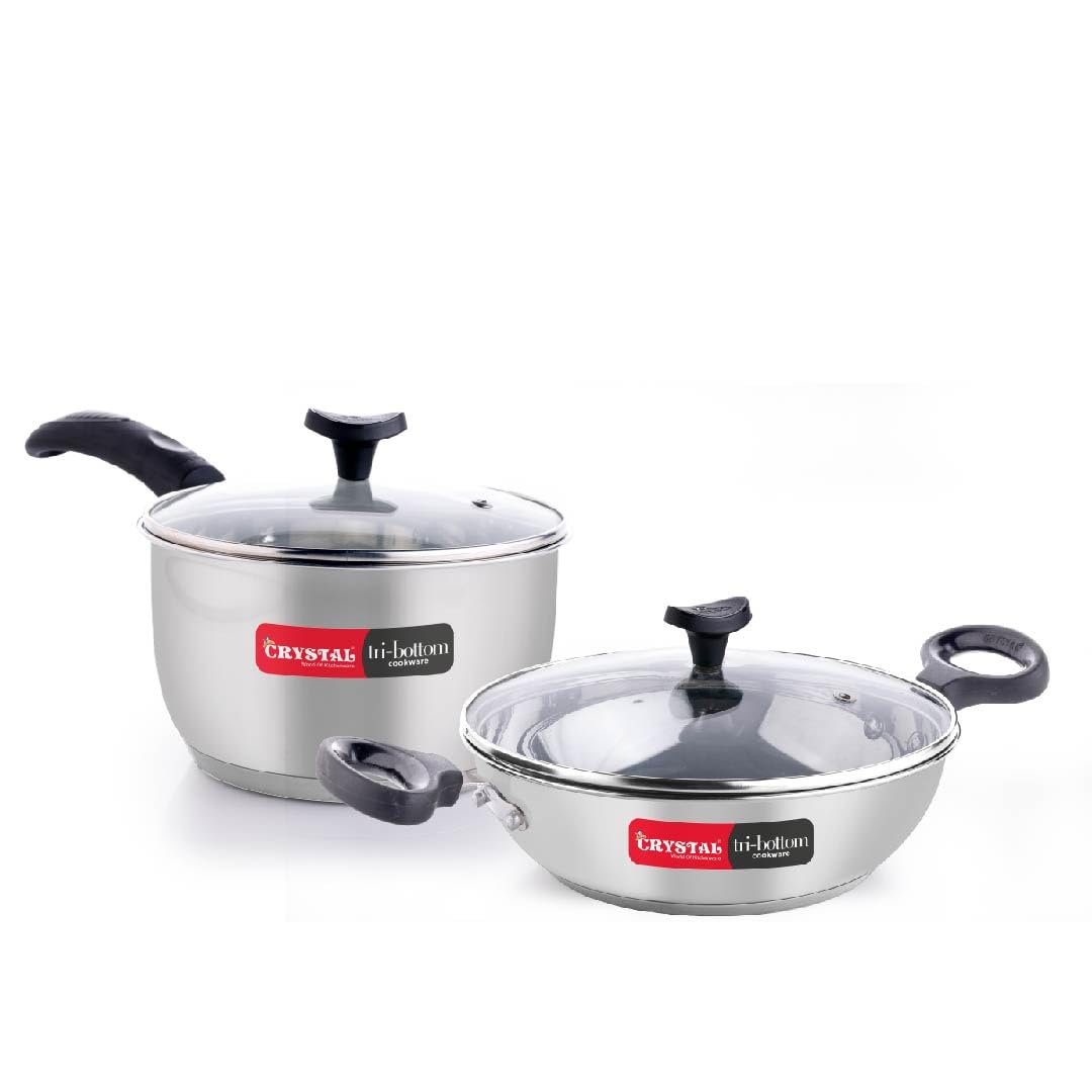 Csi Kadai 225 + 160 S/P With 2 Glass Lid