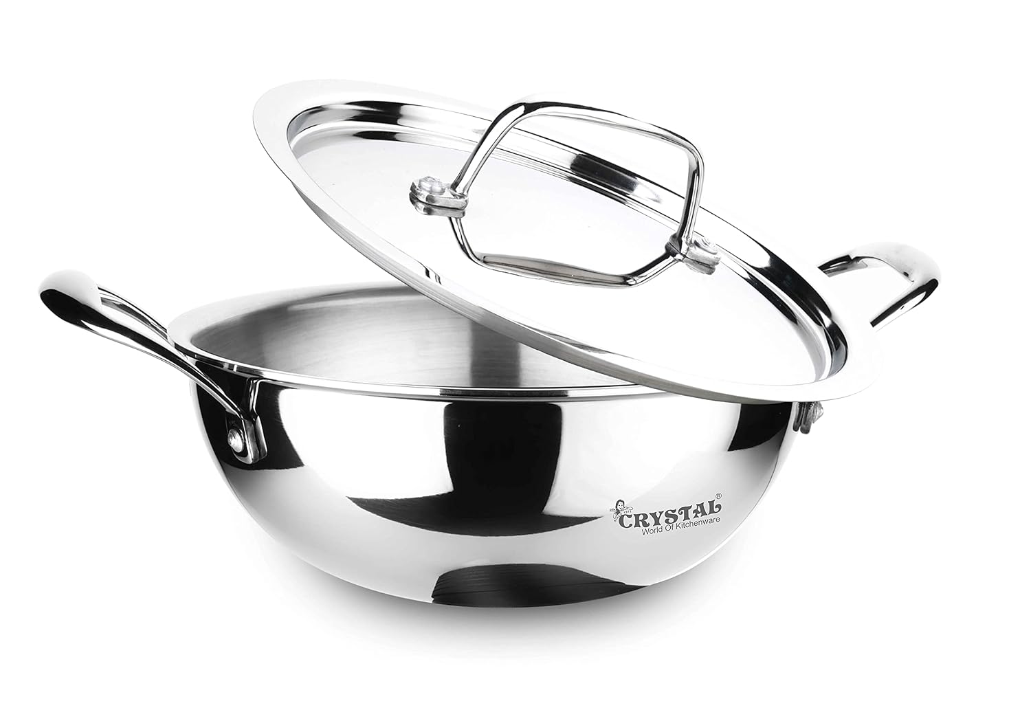 Crystal Tripro Extra Deep Kadai With Lid 22CM