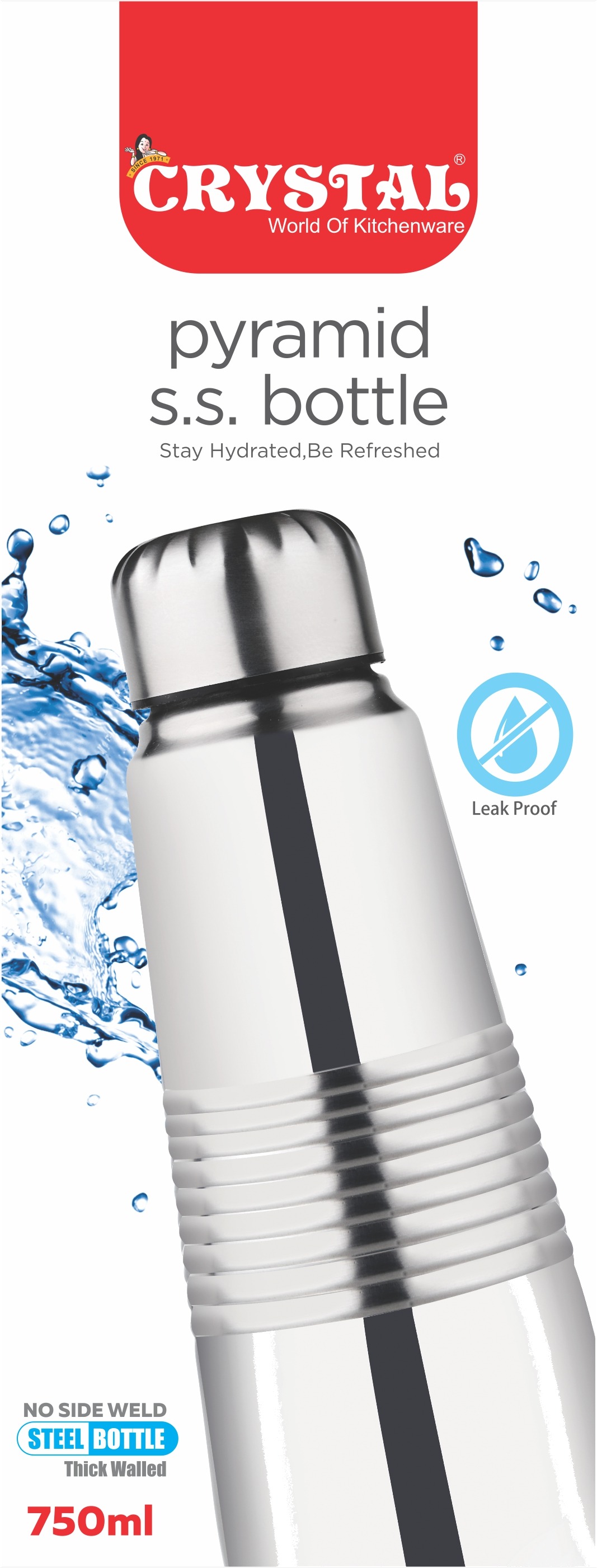 Crystal Pyramid S.S. Bottle 750ML