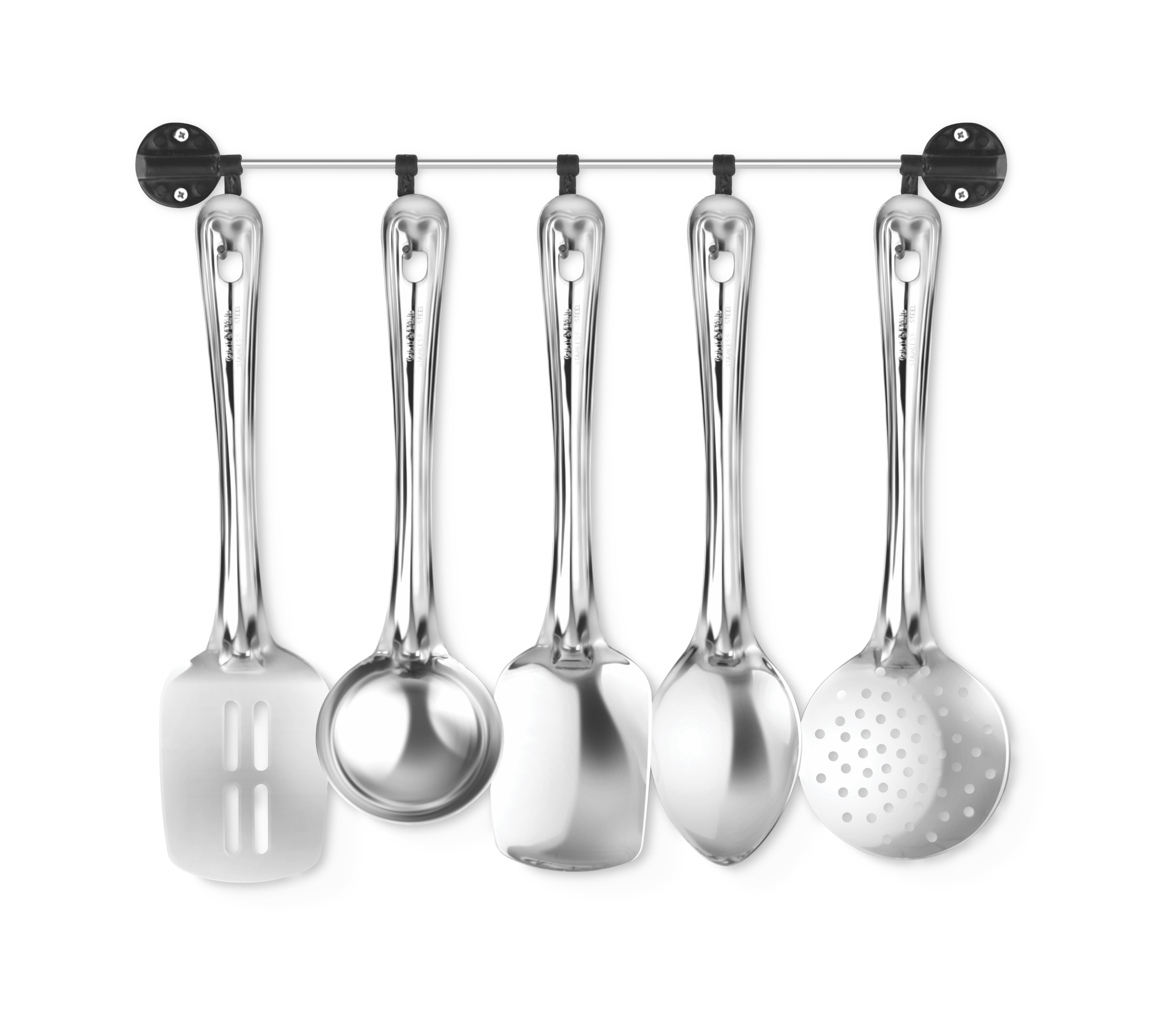 Crystal 6 Pcs Full Steel Serving Set