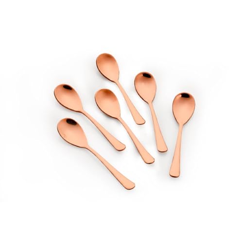 Crystal Titanium R/G Coffee Spoon (Set Of 6)