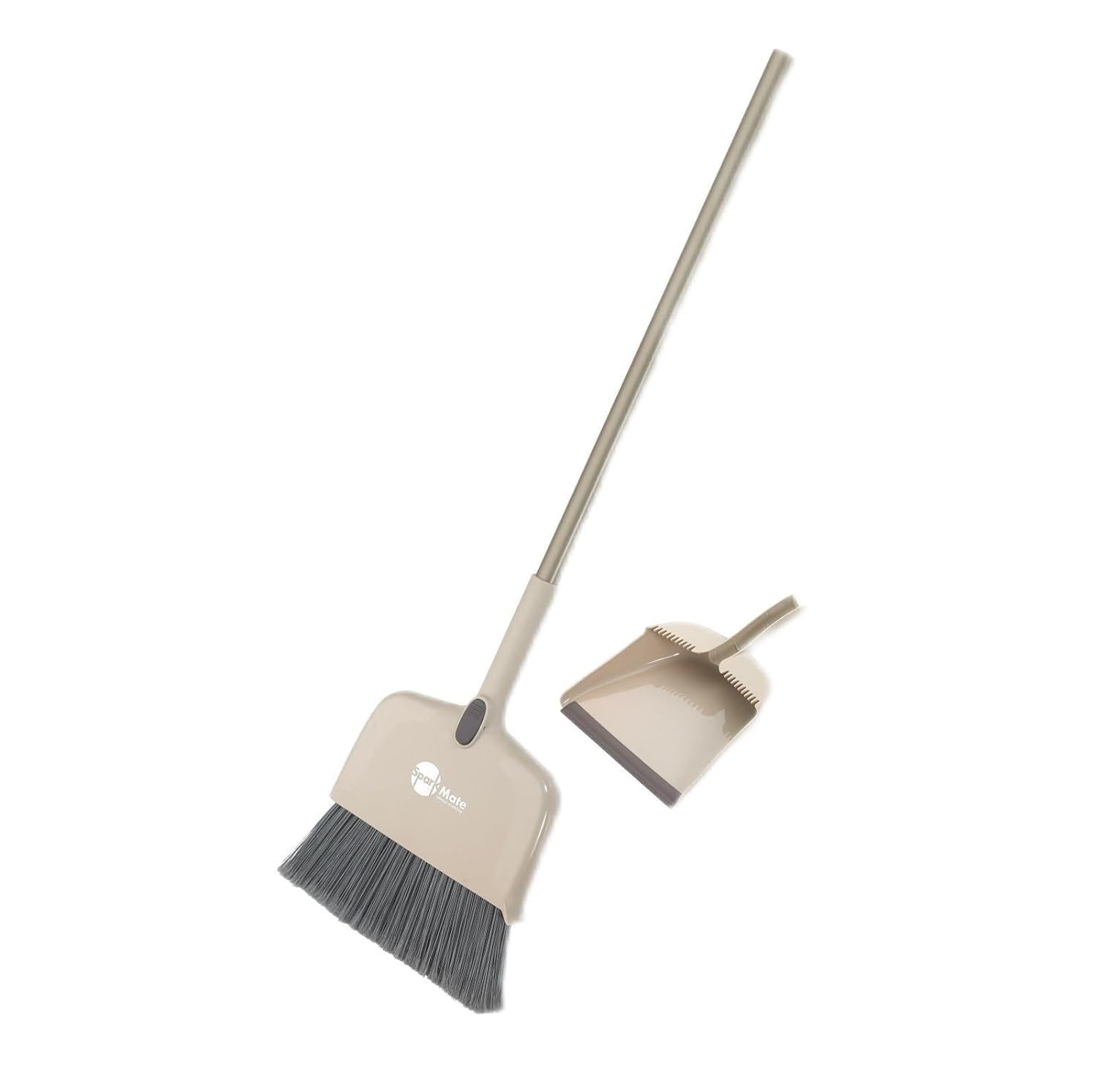 Sparkmate By Crystal Hi-Line 4 In 1 Broom With Dustpan, Adjustable Bristles