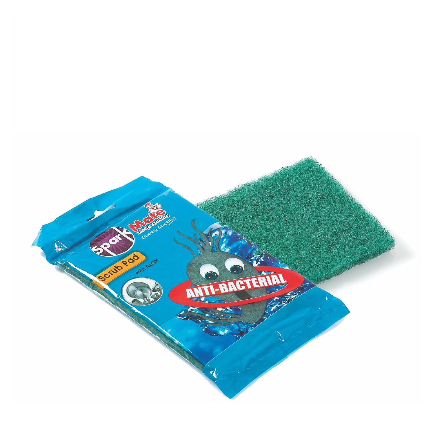 Sparkmate By Crystal Scrub Pad With Alox 10cm X 14cm