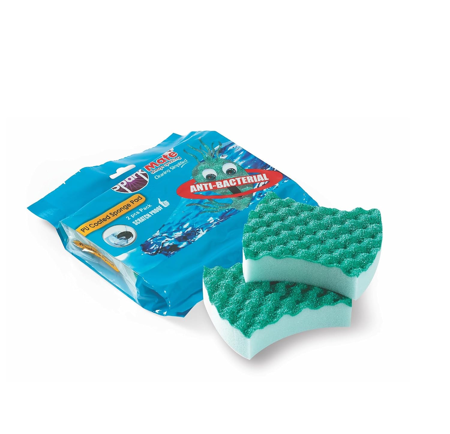 Sparkmate By Crystal Pu Coated Sponge Pad, Set Of 2,10.5cm X 8.5cm