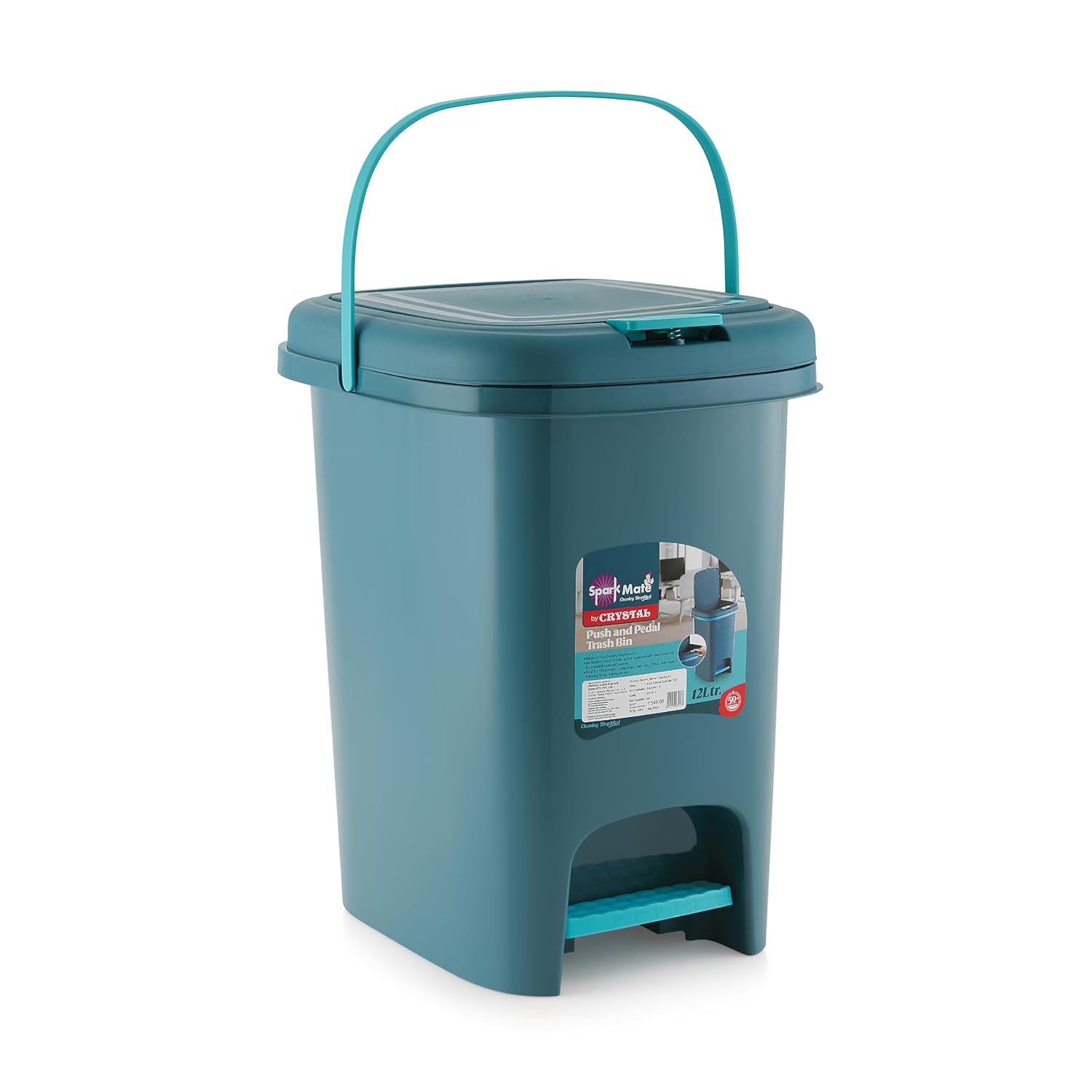 Push And Pedal Trash Bin 12 Ltr.