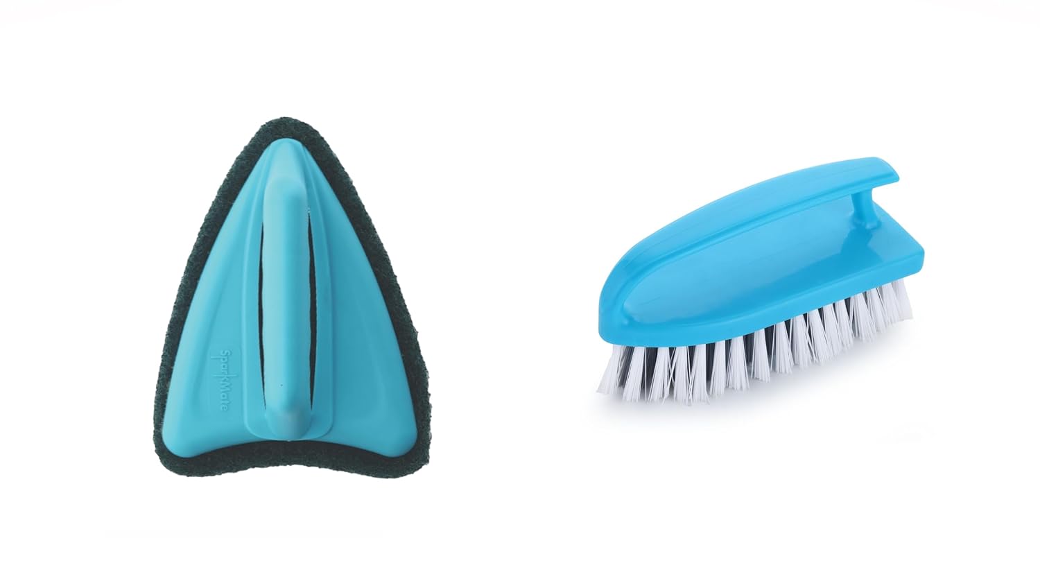 Sparkmate By Crystal Pack Of 2 Brush ( Floor & Tile SMB005 + Iron Cloth SMB008 )