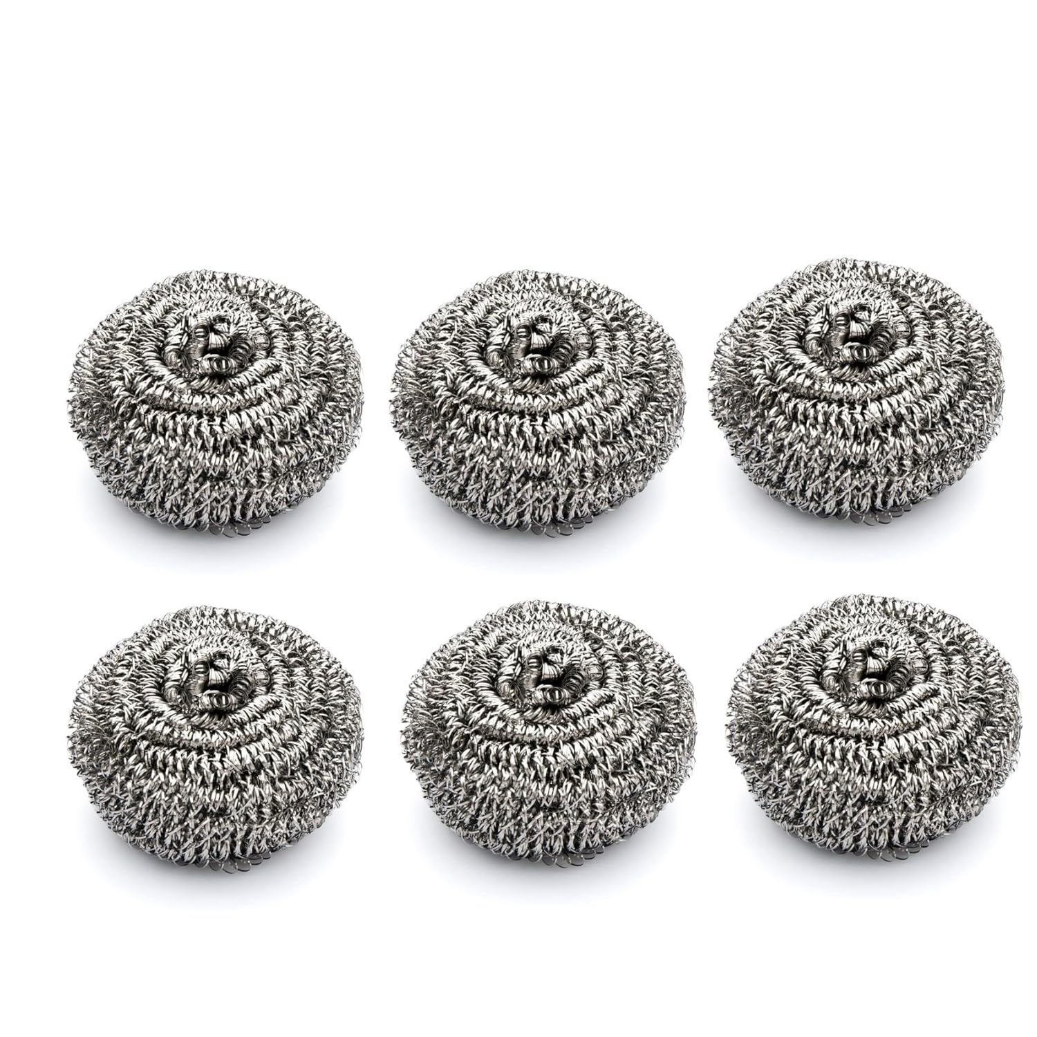 Sparkmate By Crystal Stainless Steel Multipurpose Scrubber/Scourer 15gram (Pack Of 6)