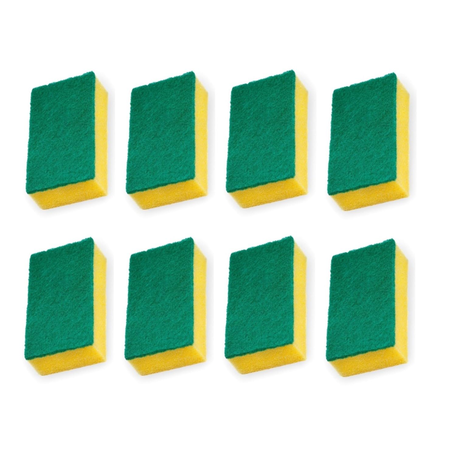 Sparkmate By Crystal Nylon Sponge & Scrub Pad, 2 In 1 (Pack Of 8)